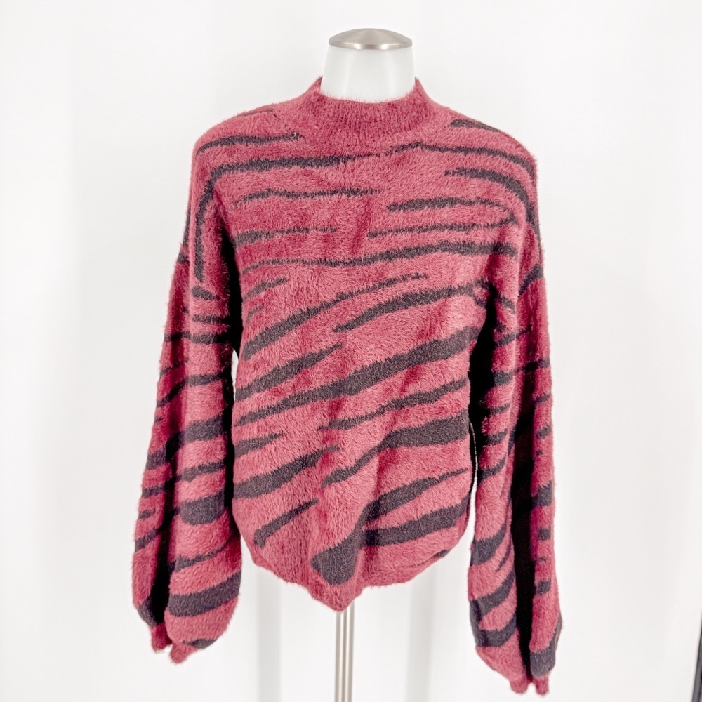 Catherine Malandrino Red and Black Striped Sweater